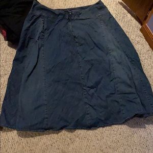 Denim long skirt